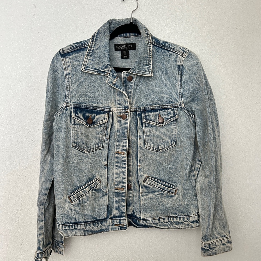 Rachel Zoe Women's Light Wash Jean Jacket Small